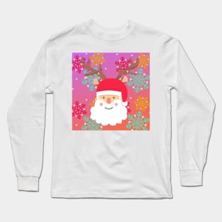 Reindeer Santa Long Sleeve T-Shirt